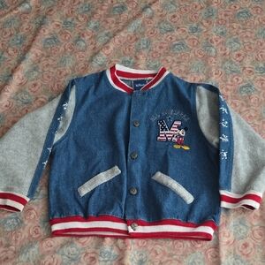 Disney Kids Denim and Gray Jacket with Red Accents